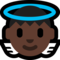 Baby Angel - Black emoji on Microsoft